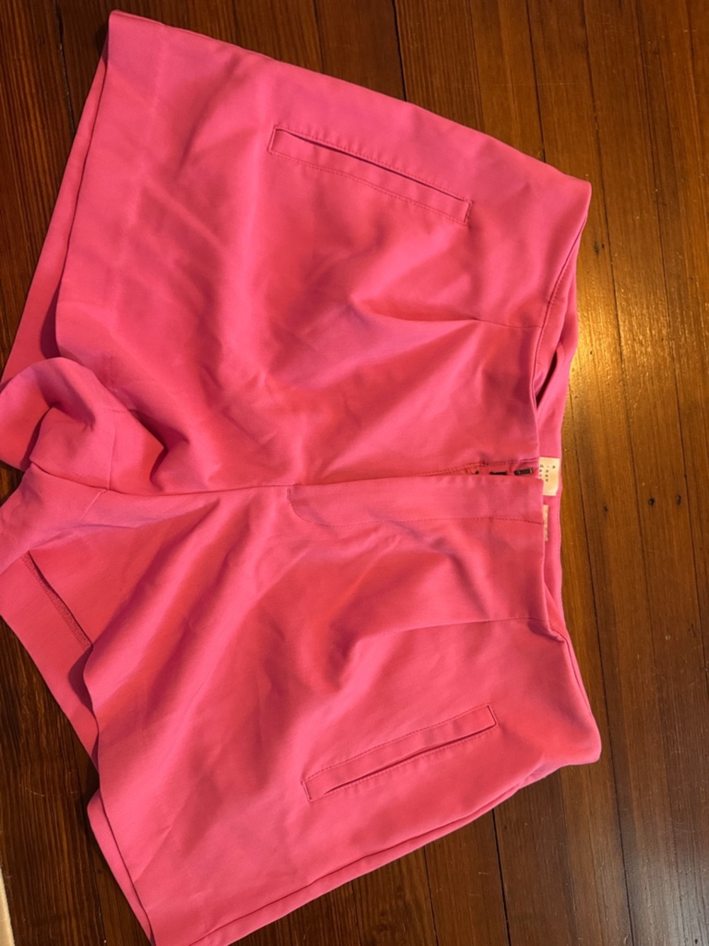 Ann Taylor Bright Pink High-Waist Tailored Shorts